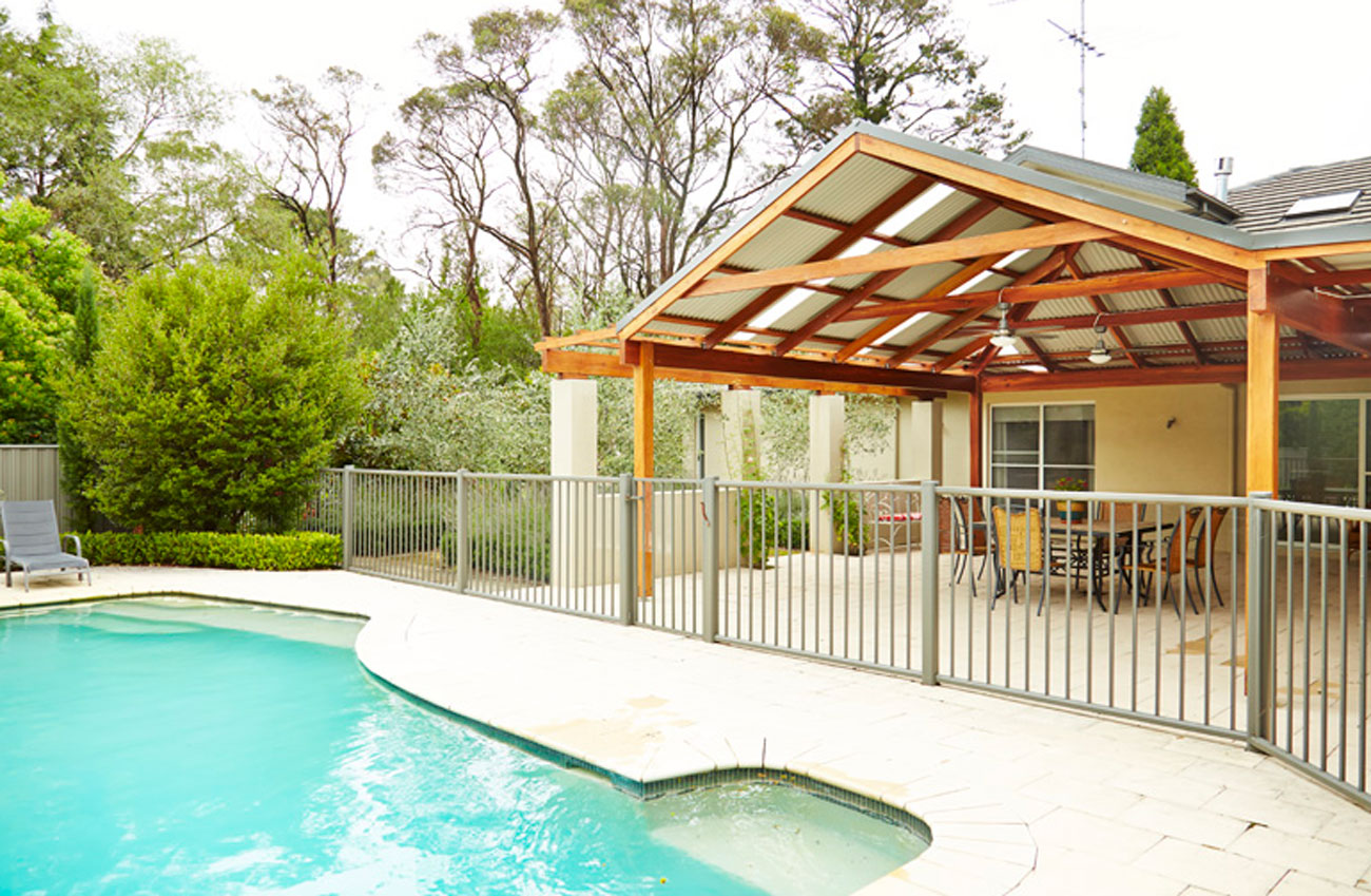 Gable framed pergola with Colorbond roof by Olix Building